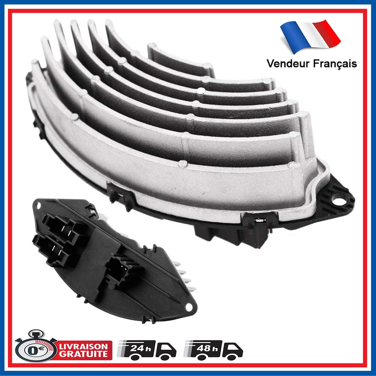 Résistance De Chauffage/climatisation Compatible Peugeot Citroën Fiat Opel - Réf. 77366112 / 6441CE - Garantie 2 Ans