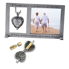 Memorial Photo Frame with Vial for Ashes or a 5-1/4 by 3-Inch Those We Love