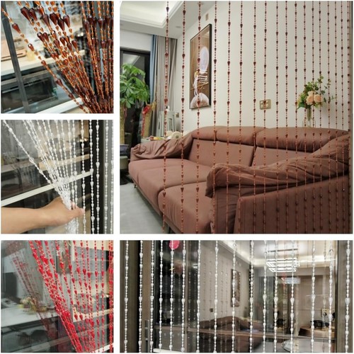 ave split Beaded Curtain 39"W x 78.7"L (Pack of 1), 042coffee - Picture 7 of 7