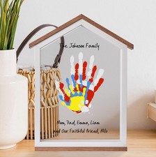 Exclusive House Shaped Family Handprint Kit; Unique DIY Keepsake, Complete Se...
