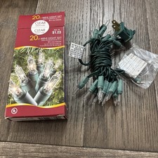 Holiday Time 20 Count Mini Light Set Clear Color 5 Ft Indoor 60-138C NEW IN BOX