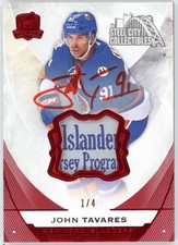 John Tavares 2015-16 Upper Deck The Cup Tag Patch Autograph Card #58 1/4