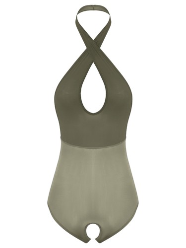 Damen Einteiler Sexy Overall Teddy Body Neckholder Catsuit Dessous Erwachsene - Bild 52 von 110
