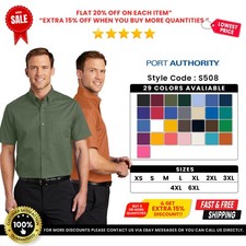 Port Authority S508 Adult Short Sleeve Fashion Easy Care Button Down Dress Shirt