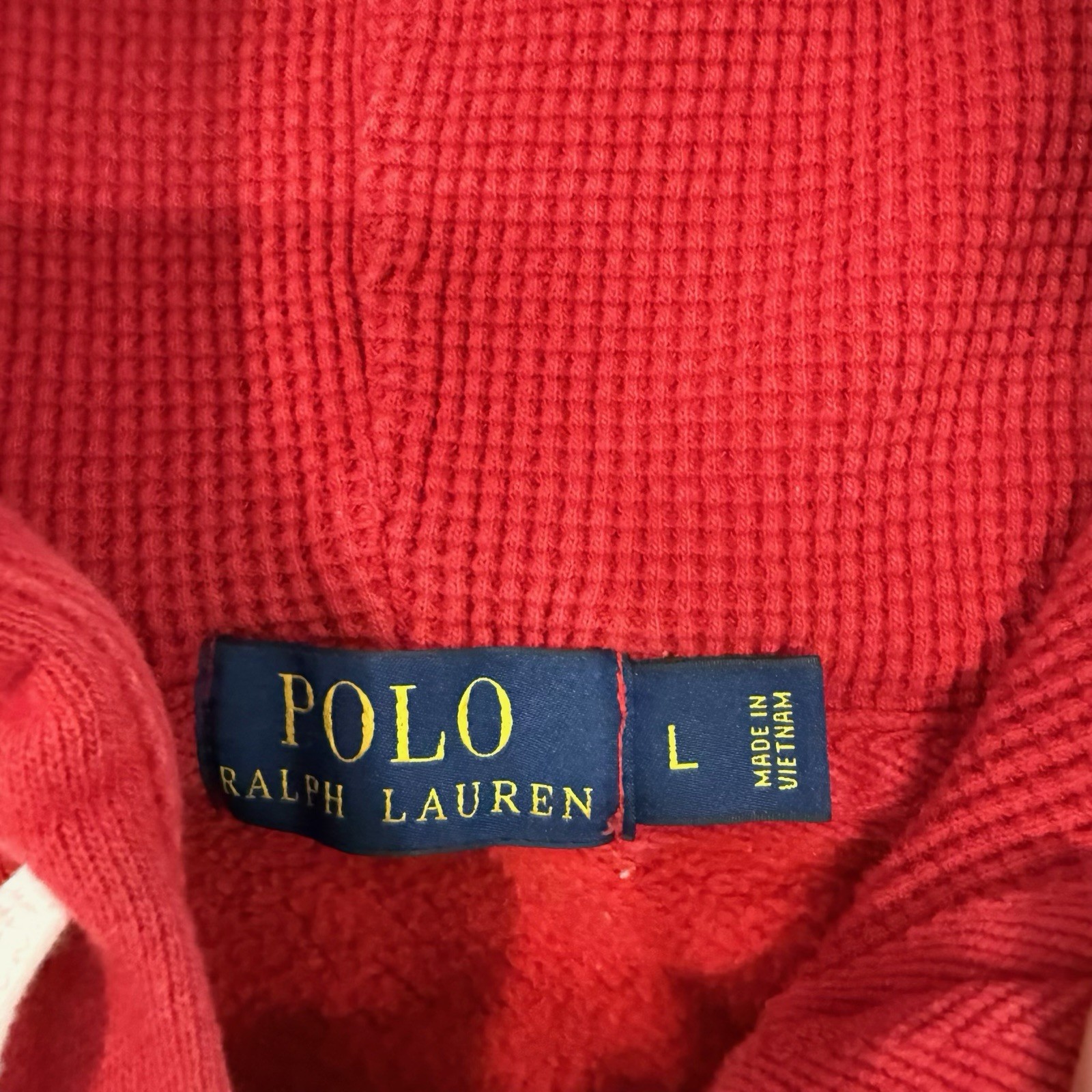 Polo Ralph Lauren Felpa con Cappuccio Uomo L Rossa Linea Termica Full Zip Felpa Pony
