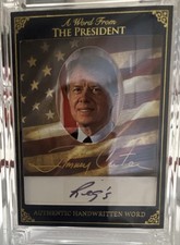 Word From POTUS Jimmy Carter Authentic Handwritten Word SP
