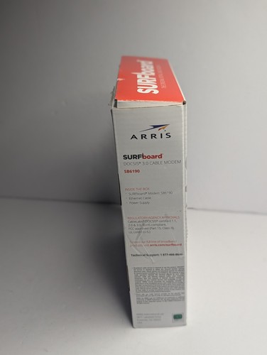 ARRIS SURFboard SB6190 DOCSIS 3.0 32 x 8 Gigabit Cable Modem White Open Box - Picture 3 of 5
