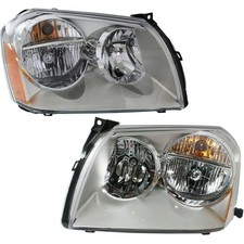 Headlight Assembly Left Right Chrome Bulbs Dodge Magnum 05-07 Srt8 Ch2502165 Headlight Assembly Left Right Chrome Bulbs Dodge Magnum 05-07 Srt8 Ch2502165