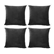 Image of Plain Velvet Cushion Cover 45x45 cm Solid Color Sofa Pillow Case Soft Touch 4X