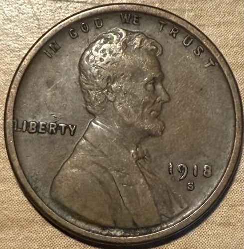 1918 S Lincoln Wheat Cent ~  VF T196