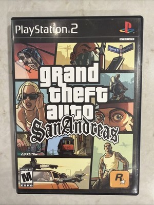 Grand Theft Auto: San Andreas (PlayStation 2, 2004) Complete w/ Manual & Map