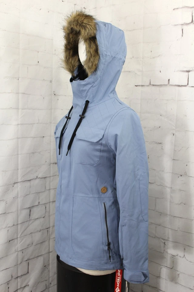 Volcom Shadow Insulated Snow Jacket, Womens' Extra Small/XS, Washed Blue New - Image 2 of 4