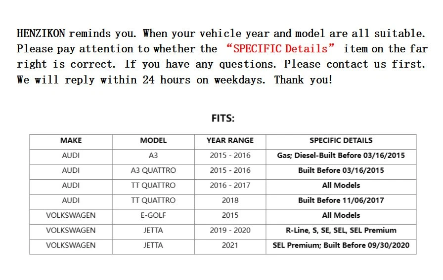 Pastillas de freno delanteras y traseras de cerámica para Audi A3 Quattro Volkswagen E-Golf Jetta Foto 2 de 4