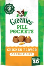 Greenies Pill Pockets for Dogs Large Size, Soft Dog Treats, Chicken Flavor, 7.9 
