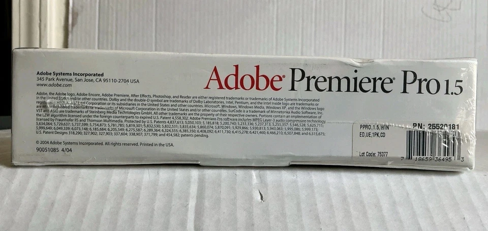Adobe Premiere Pro 1.5 Software EDUCATION VERSION 2004 NEW SEALED - Image 4 of 4