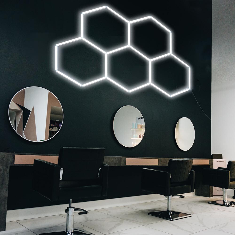 Yessources 15 Girds 240W Hexagon LED Light Gym Sport Pilates Studio 26400LM