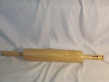 Pyrex Accessories Wooden Rolling Pin With Wood Handles Pastry Dough Used 18&rdquo;