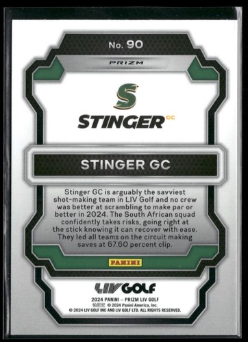 2024 Prizm Liv Golf Stinger GC Leader Statistici Argento - Foto 2 di 2