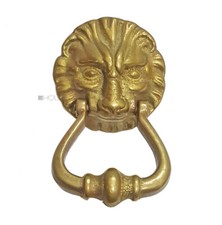 Battente Portello Antico Testa di Leone IN Ottone Massiccio Lion