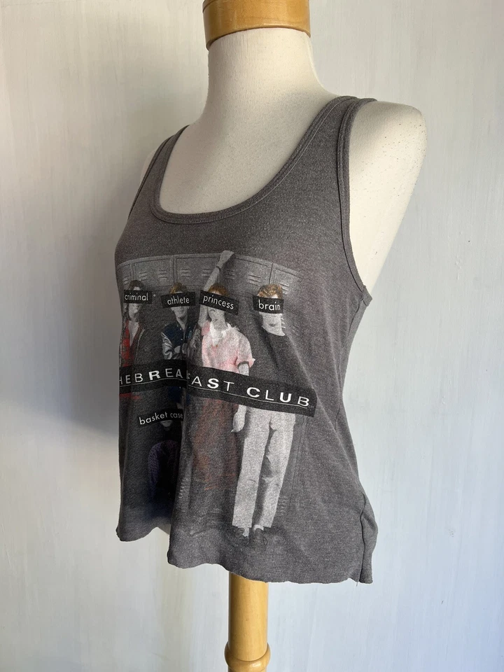 Camiseta sin mangas recortada oficial de película de los 80 The Breakfast Club para mujer talla pequeña Foto 3 de 4