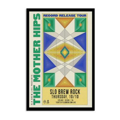 The Mother Hips SLO Brew Rock Concert 2024 Tour Oct 10 Poster Collectible