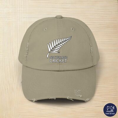 New Zealand Cricket Logo Unisex Distressed Cap