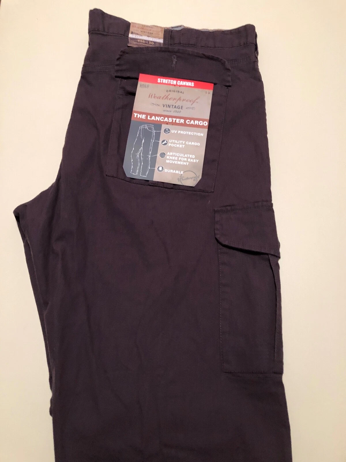 Weatherproof The Lancaster Cargo Pant Dark Cloud Size W46 L30