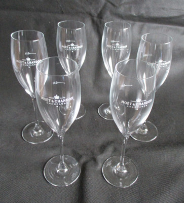 6  Moet & Chandon Champagne - Glas Champagnerglas Gläser 0,1 l - NEU mit OVP