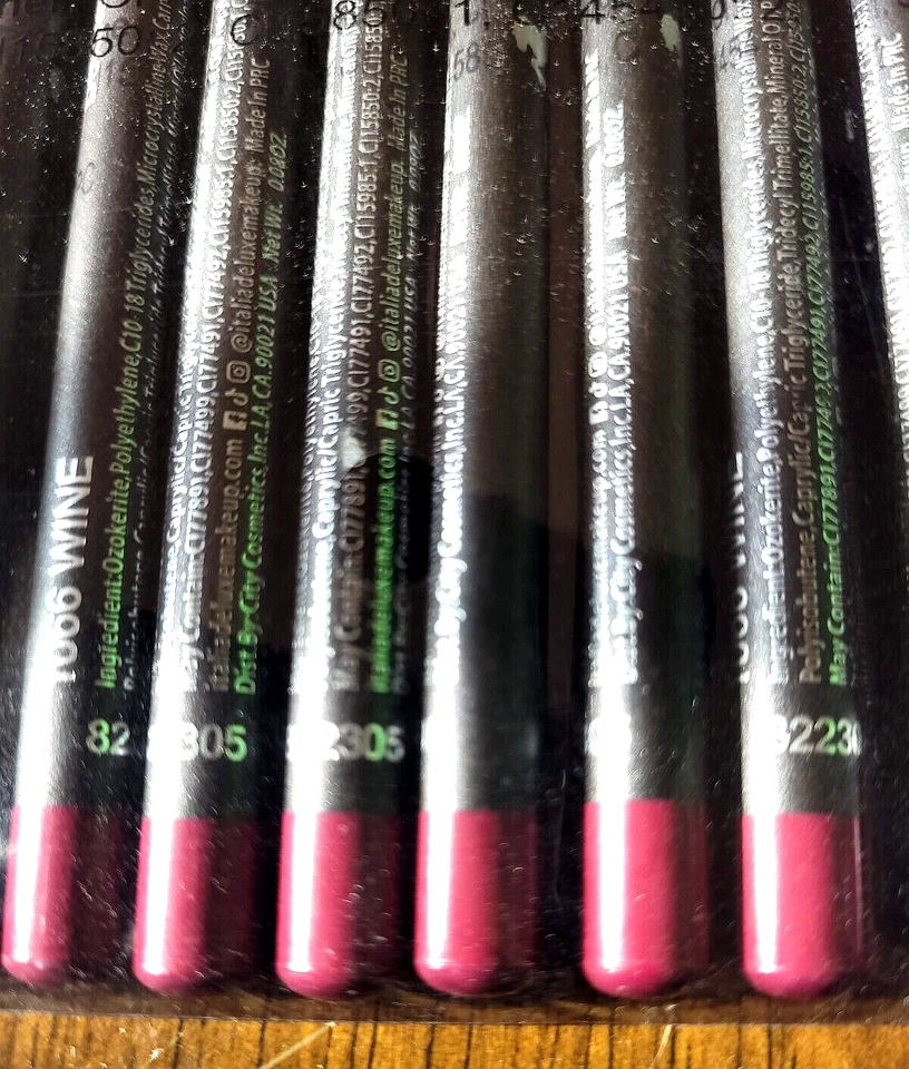 Italia Deluxe - 1066 Wine - Ultra Fine Lip & Eye Liner Pencil 12 Pieces - Image 4 of 4