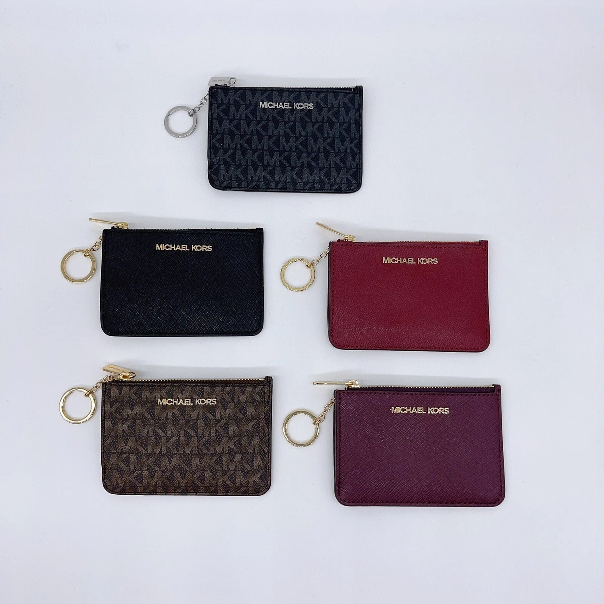 Michael Kors Jet Set Travel Small Top Zip Card Coin Key Pouch