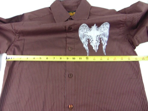 El General 1/2 Sleeve Brown Button Up Shirt Mens M Nwot - Picture 4 of 9