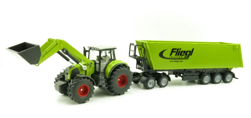 Siku 1949 Claas Axion 850 Tractor with Frontloader, Dolly Tipping Trailer 1:50 - Image 2 of 4