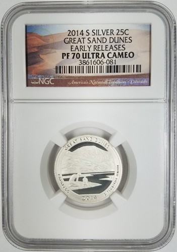 2014 S NGC Silver 25C National Treasures Quarter 5 Coin Set PF70 ~ EARLY RE. #2 - Picture 8 of 11