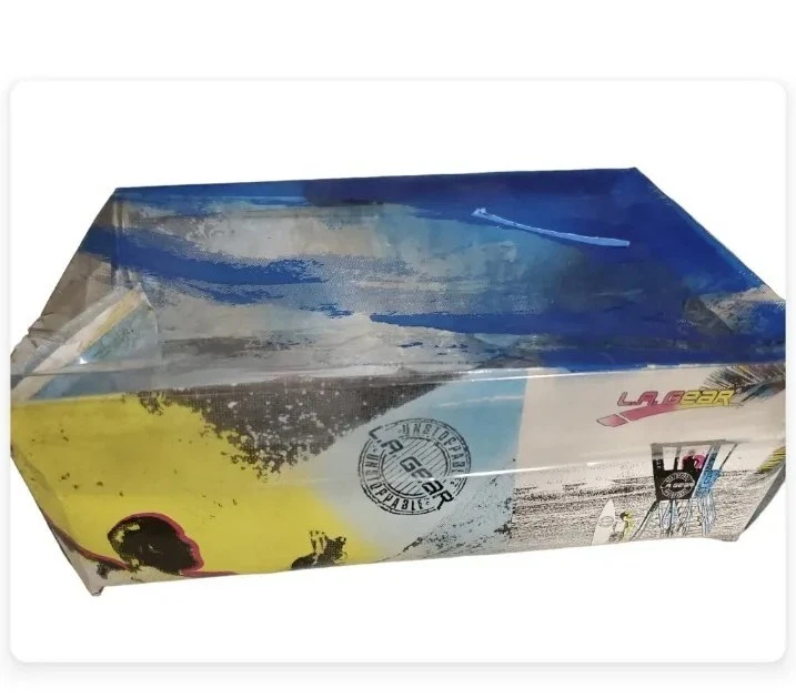 Zapatos altos LA Gear Water Cruiser vintage nuevos en caja años 80 talla 9,5 púrpura y negro  Foto 3 de 4