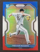 Trevor Rogers 2021 Panini Prizm Red White Blue Rookie Baseball Card #73 (NM). rookie card picture