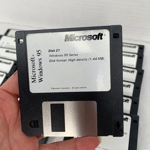 Microsoft Windows 95 Series 3.5" Floppy Disk Set 1-21 High Density 1.44mb Untest - Photo 2/7
