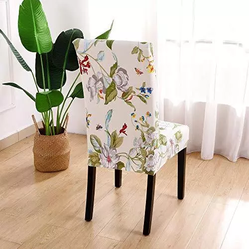 Juego de 4 fundas para sillas de comedor SearchI, spandex súper ajuste elásticas - Imagen 4 de 7