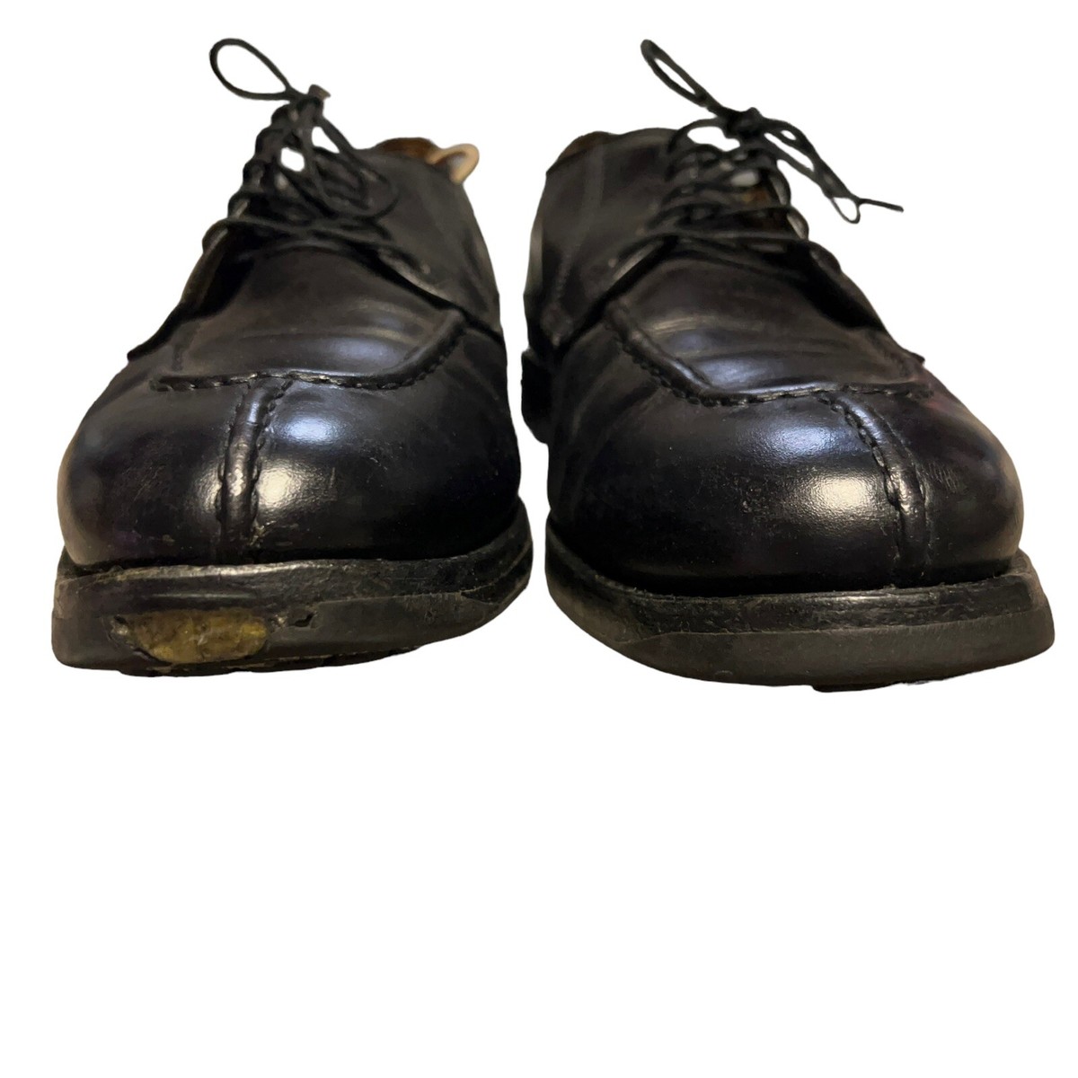 Allen Edmonds Dellwood Black Leather Split Toe Blucher Dress Shoes Mens Size 12D Allen Edmonds Dellwood Black Leather Split Toe Blucher Dress  main image 3