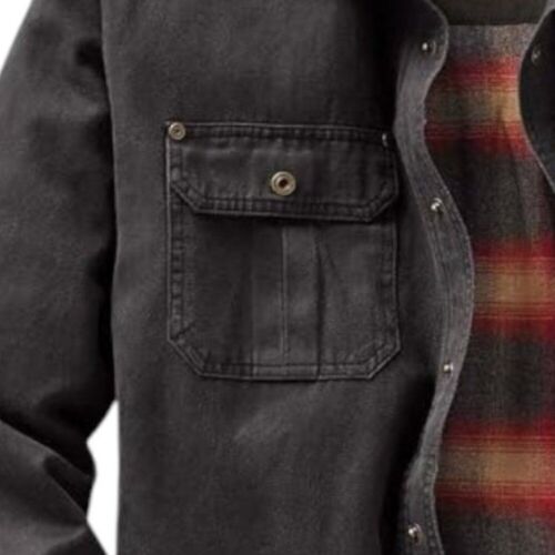 Legendary Whitetails Men's Size M Gray Journeyman Flannel Lined Shirt Jacket - Picture 3 of 8