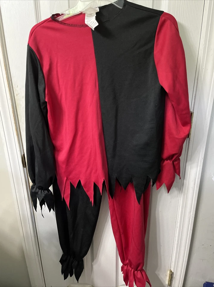 Disfraz California Bufón Malvado Niño Niños Esqueleto Calavera Disfraz Talla Grande Foto 2 de 4