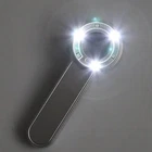 60X Handheld Magnifying Glass w/ Bright 6 LED Light Illuminated Magnifier