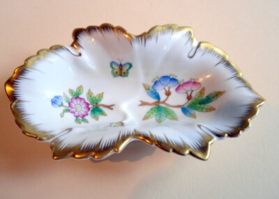 Herend Schale Queen Victoria Insekten Blumen flowers