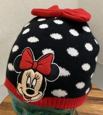 YOUTH GIRLS TODDLER 2T-5T DISNEY MINNIE MOUSE WINTER BEANIE HAT EXC COND 14