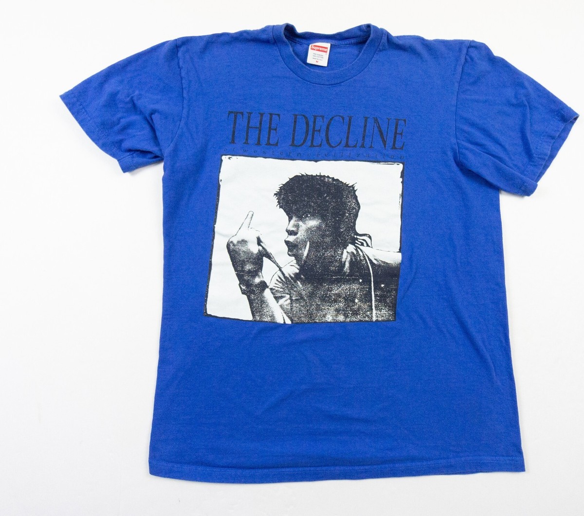 Supreme Shirt Mens Medium Blue Streetwear Skateboard Tee Crewneck