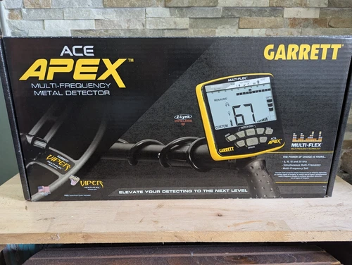 metal detector garret ace apex multifrequency + pinpointer + stainless steel blade + pallet