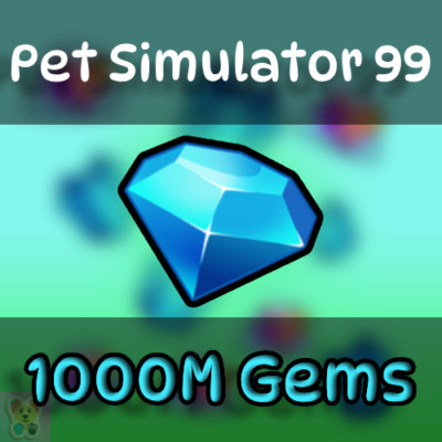 Pet Simulator 99 1.000.000.000 GEMS - DIAMONDS | CHEAPEST | FASTEST | RELIABLE 