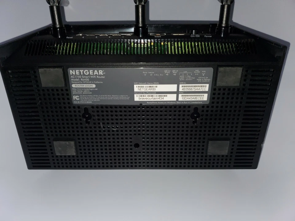 Netgear AC1750 R6400 1300 Mbps 4-Port Gigabit Wireless AC Router USB 3.0 Port - Image 4 of 4