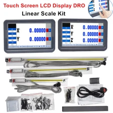 2/3 Axis DRO Digital Readout Touch Screen LCD Display + Linear Glass Scale Kit