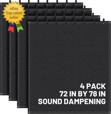 4 Pcs Soundproof Blanket 72'' X 78'' Sound Dampening Blanket with Grommet Outdoo