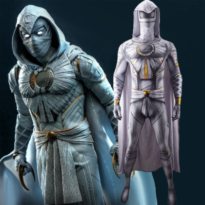 Moon Knight Jumpsuit Marc Spector Bodysuit Cosplay Costume Adult Kids Halloween